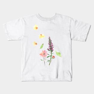 Wildflowers in the Wind Kids T-Shirt